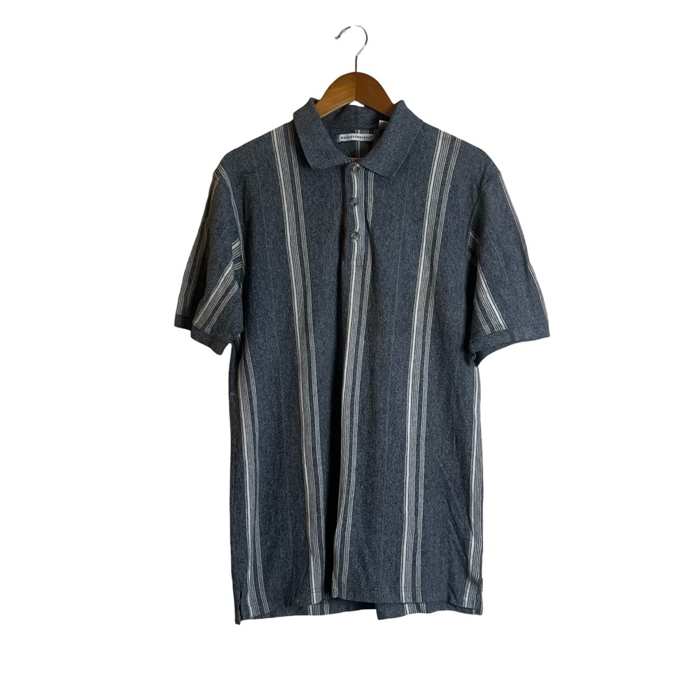 Knightsbridge striped gray 100%‎ cotton polo